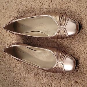 Tahari Gold loafers